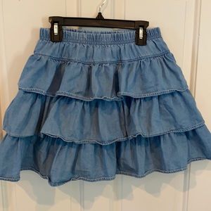 Hanna Andersson Tiered Denim Skirt/Skort 160cm